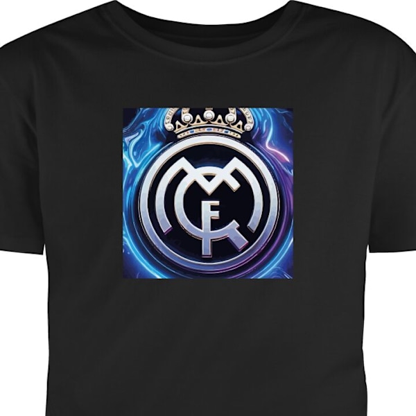 Barn-T-shirt | Bekväm T-shirt för Barn Real Madrid svart 9-11 År