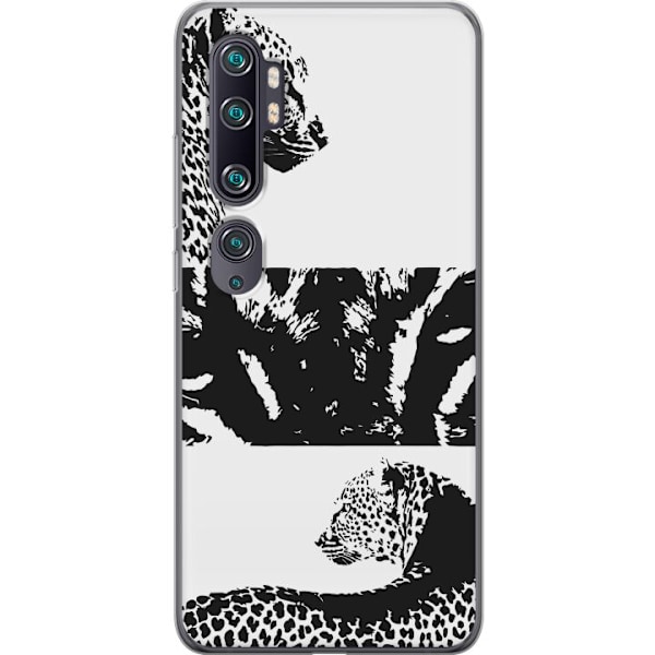 Xiaomi Mi Note 10 Läpinäkyvä kuori Leopard Faces