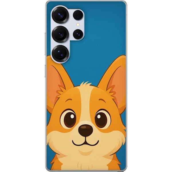 Samsung Galaxy S25 Ultra Läpinäkyvä kuori Hello Corgi