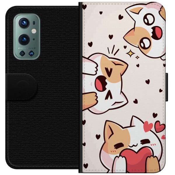 Yhteensopiva Lompakkokotelo OnePlus 9 Pro Söpö kissa