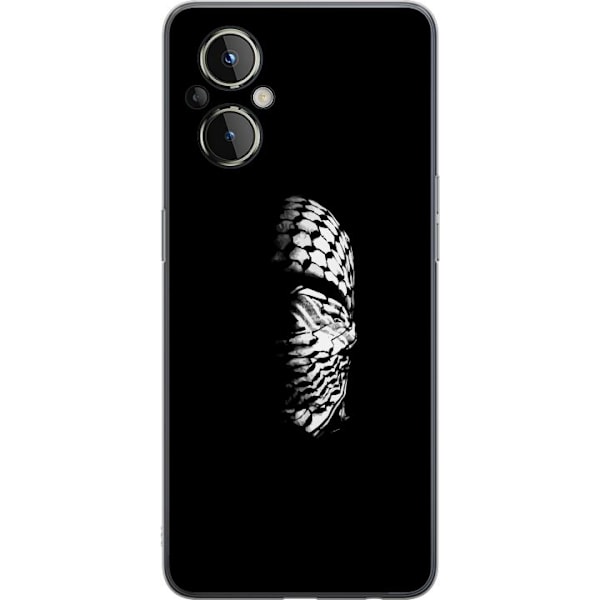 OnePlus Nord N20 5G Gennemsigtig cover Keffiyeh-mønster - klassisk sort-hvid palæstinensisk tørklæde med kulturel betydning