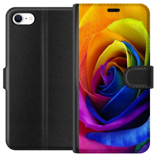 Apple iPhone 6 Tegnebogsetui Regnbue Rose