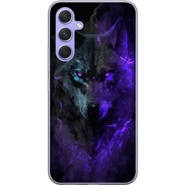 Kompatibelt Mobildeksel til Samsung Galaxy A54 Ulve Lilla