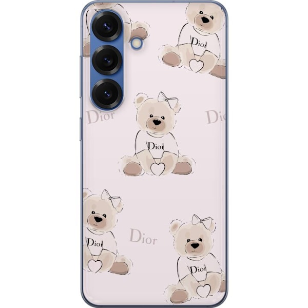 Samsung Galaxy S25+ Läpinäkyvä kuori Teddy Dior Vibes - ylellinen nalle muotityyliin