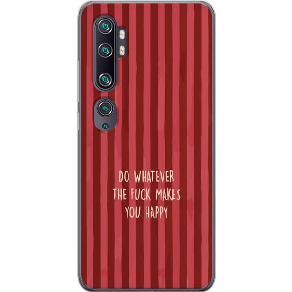 Kompatibelt Mobildeksel til Xiaomi Mi Note 10 Gör det som gör dig glad rød