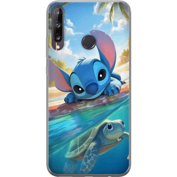 Huawei P40 lite E Gjennomsiktig deksel Stitch med skilpadde -
