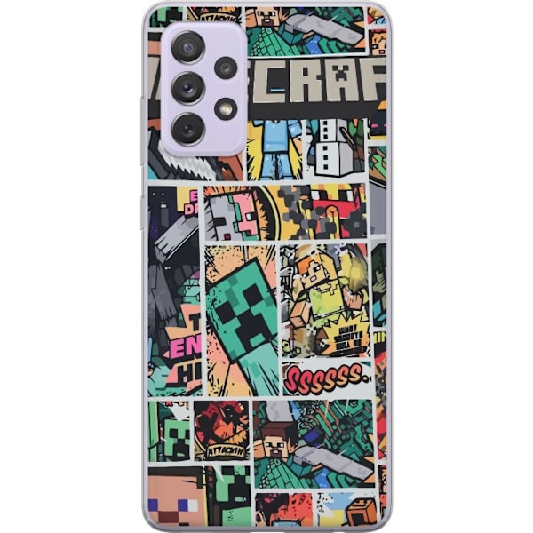 Samsung Galaxy A52s 5G Läpinäkyvä kuori Minecraft Taide
