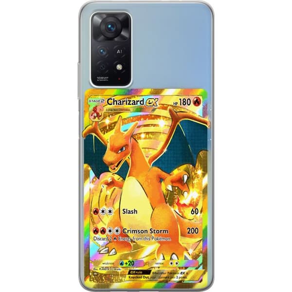 Kompatibelt Mobildeksel til Xiaomi Redmi Note 11 Pro 5G GyllenCharizard EX samlerkort med regnbueeffekter gull