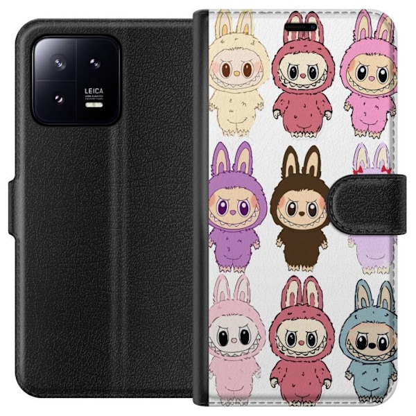 Xiaomi 13 Tegnebogsetui Labubu Pink Monster - Popkunst med Kaw
