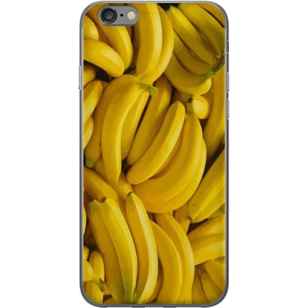 Apple iPhone 6 Genomskinligt Skal Banana Pattern – lekfullt mönster med gula bananer