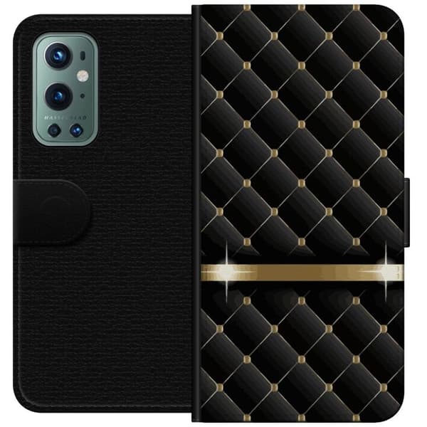Kompatibelt Plånboksfodral till OnePlus 9 Pro Lyxig Svart