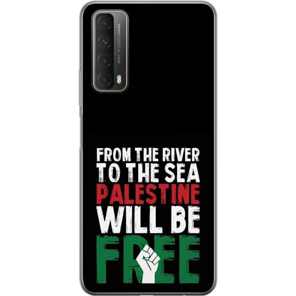 Huawei P smart 2021 Genomskinligt Skal Free Palestine – politiskt statement med kraftfullt grafiskt uttryck