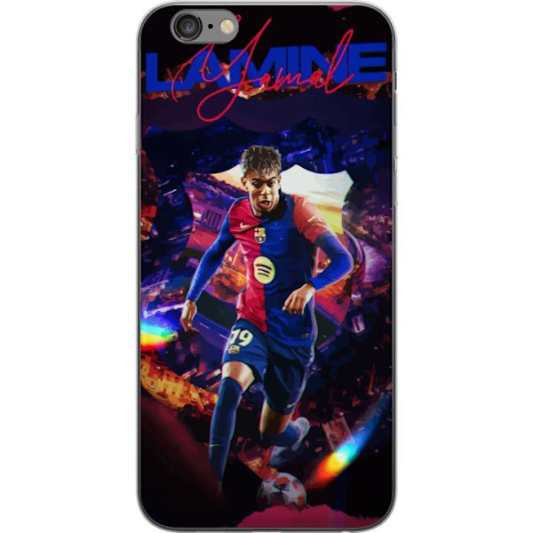 Apple iPhone 6s Plus Genomskinligt Skal Yamal Rising Talent FC Barcelona Spelare Ung Fotbollsstjärna Populärt Motiv Sport Spanien Talent