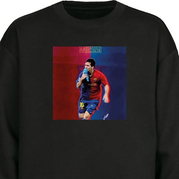 Sweatshirt for Voksen | Klassisk Collegegenser Messi svart M