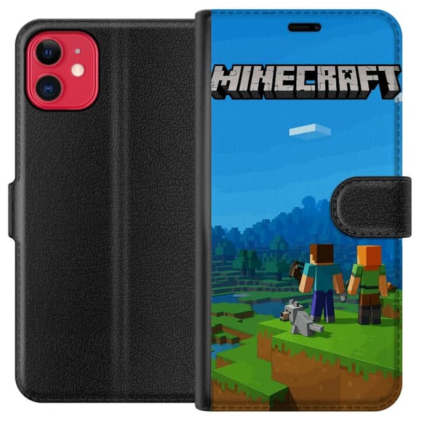 Kompatibel Tegnebogsetui til Apple iPhone 11 Minecraft Key Art