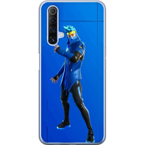 Realme X50 5G Läpinäkyvä kuori Fortnite - Ninja Blue