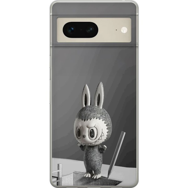 Google Pixel 7 Läpinäkyvä kuori Pop Mart MEGA LABUBU LABUBU Sketch 1000%