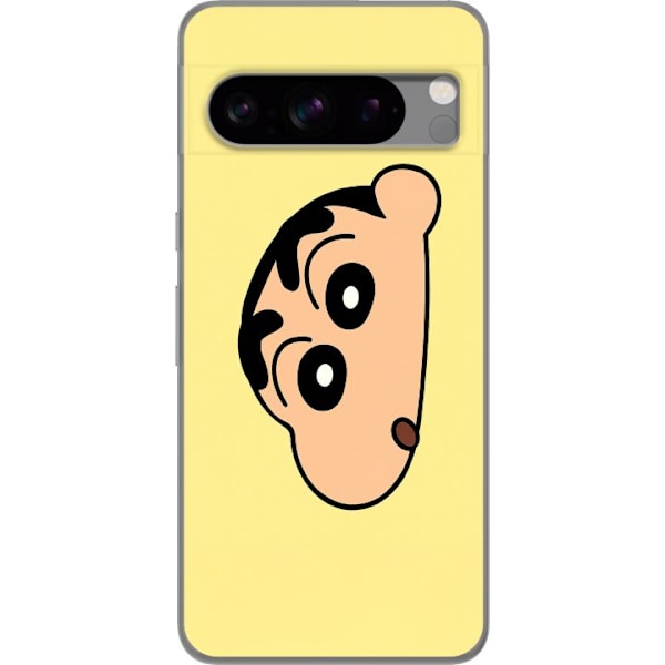 Google Pixel 8 Pro Läpinäkyvä kuori Peeking Shinchan