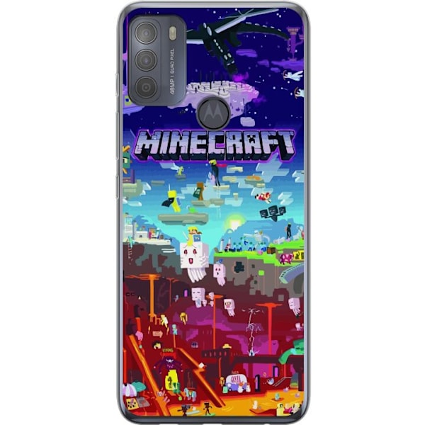 Motorola Moto G50 Gennemsigtig cover Minecraft