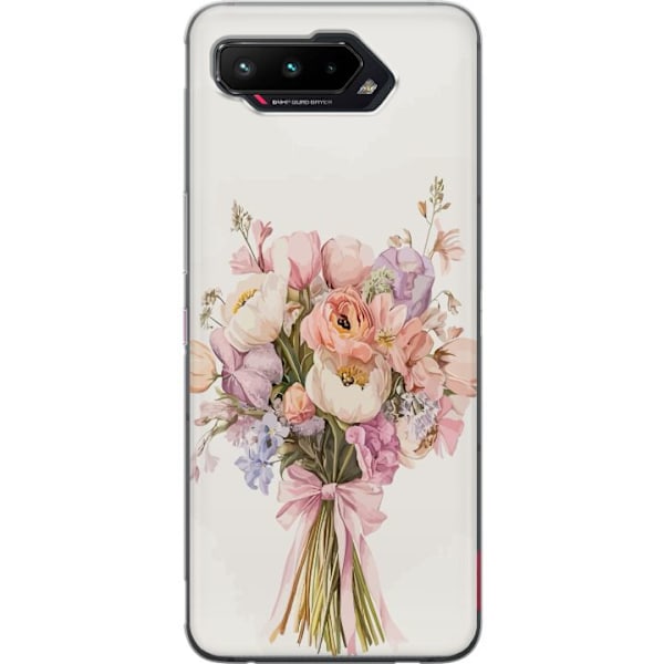 Asus ROG Phone 5 Läpinäkyvä kuori Kännykkäkuori värikkäällä kukkakimpulla romanttisessa tyylissä