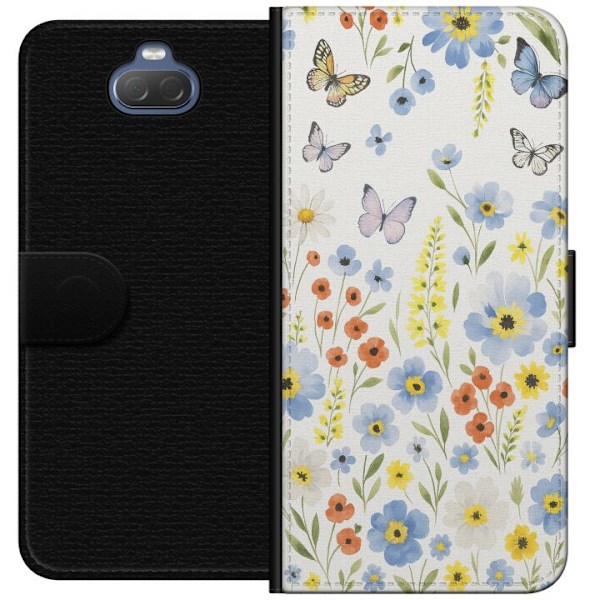 Sony Xperia 10 Plus Tegnebogsetui Sommerblomster