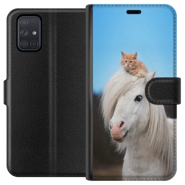 Samsung Galaxy A71 Lommeboketui Hest & Katt