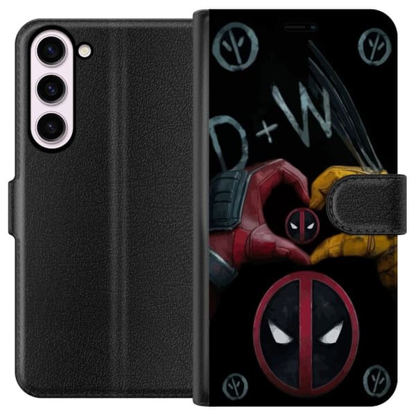 Kompatibelt Plånboksfodral till Samsung Galaxy S23+ Deadpool & Wolverine Kärlek