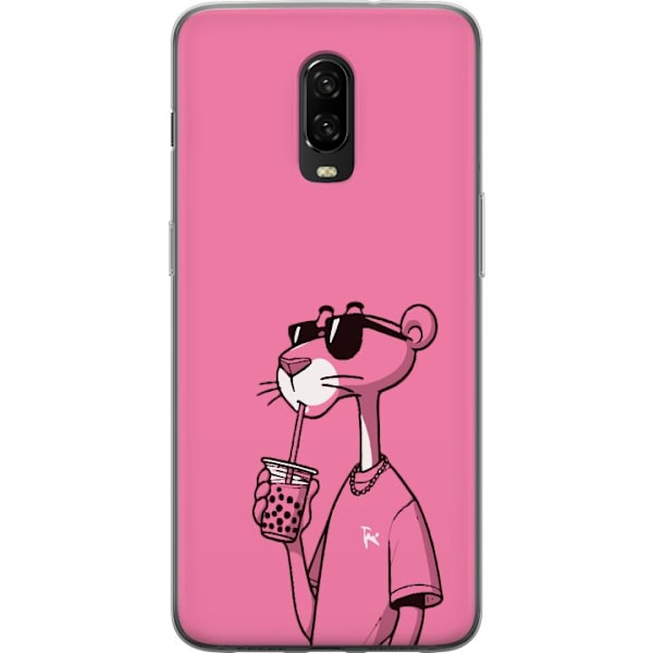 OnePlus 6T Gennemsigtig cover Pink Panther Drink