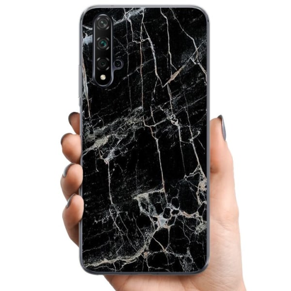 Huawei nova 5T TPU Matkapuhelimen kuori Musta marmori
