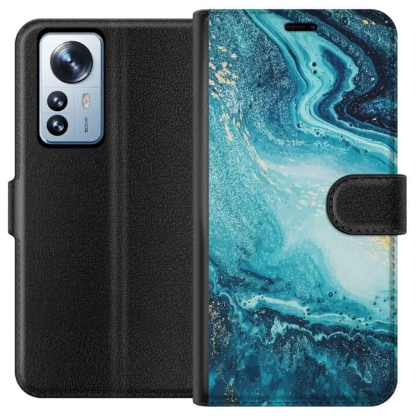 Kompatibel Tegnebogsetui til Xiaomi 12 Pro Marmur