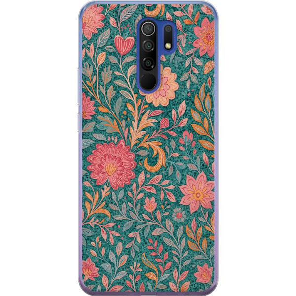 Xiaomi Redmi 9 Gjennomsiktig deksel Floral Dream
