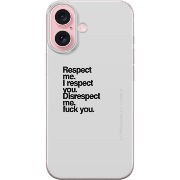 Apple iPhone 16 Gennemsigtig cover Respekt