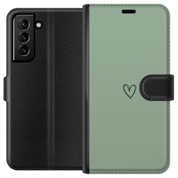 Kompatibel Tegnebogsetui til Samsung Galaxy S21+ 5G Hjerte