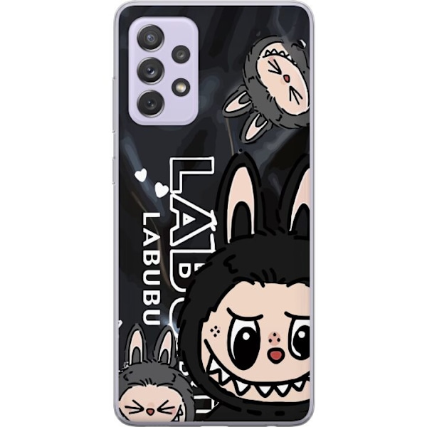 Samsung Galaxy A52s 5G Läpinäkyvä kuori <nl>Labubu Black Energy - Musta kuviointi katutyyliin