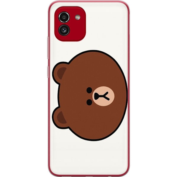 Samsung Galaxy A03 Genomskinligt Skal line friends brown