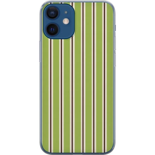Yhteensopiva Puhelinkuori Apple iPhone 12 Matcha Stripe vihreä