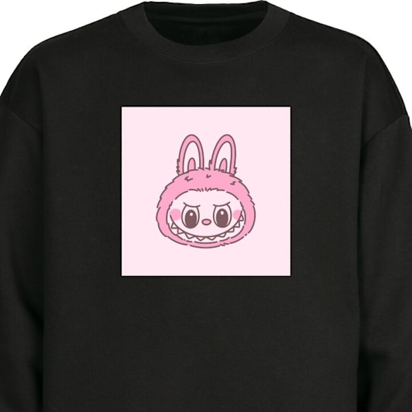 Sweatshirt for Voksen | Klassisk Collegegenser Labubu Zodiac B svart S