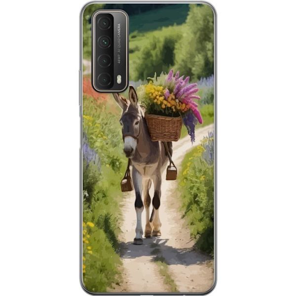 Huawei P smart 2021 Genomskinligt Skal Åsna Djurmotiv Rolig Design Naturmotiv Populär Dekor Humor Grafiskt Djurtema Exotiskt