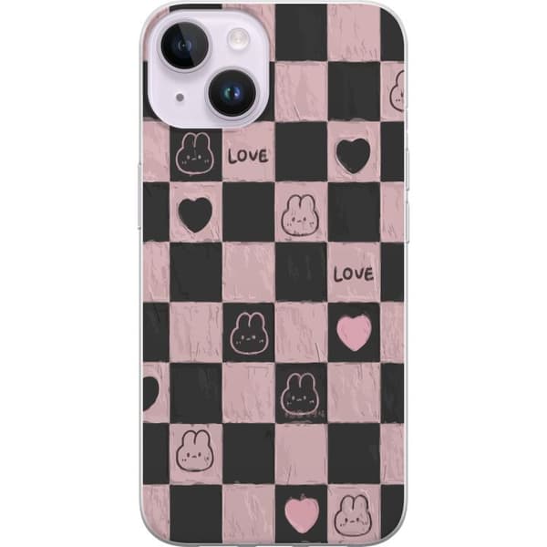 Kompatibel Mobilcover til Apple iPhone 14 Sort og pink