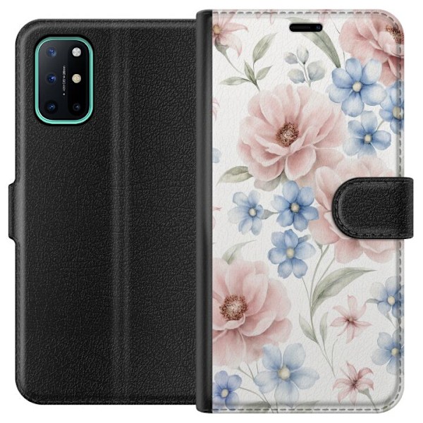 OnePlus 8T Lommeboketui Romantiske blomster
