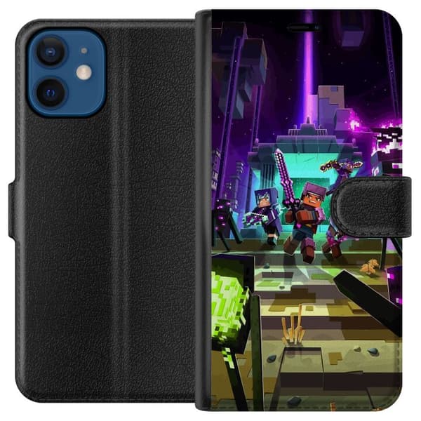 Kompatibel Tegnebogsetui til Apple iPhone 12 mini Minecraft