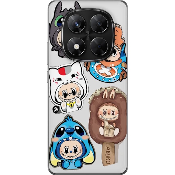 Xiaomi Redmi Note 14 Pro Läpinäkyvä kuori Labubu hahmokokoelma - Pop Mart Labubu The Monsters väriluulisessa muotoilussa
