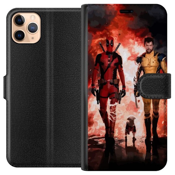 Apple iPhone 11 Pro Max Tegnebogsetui Wolverine Deadpool