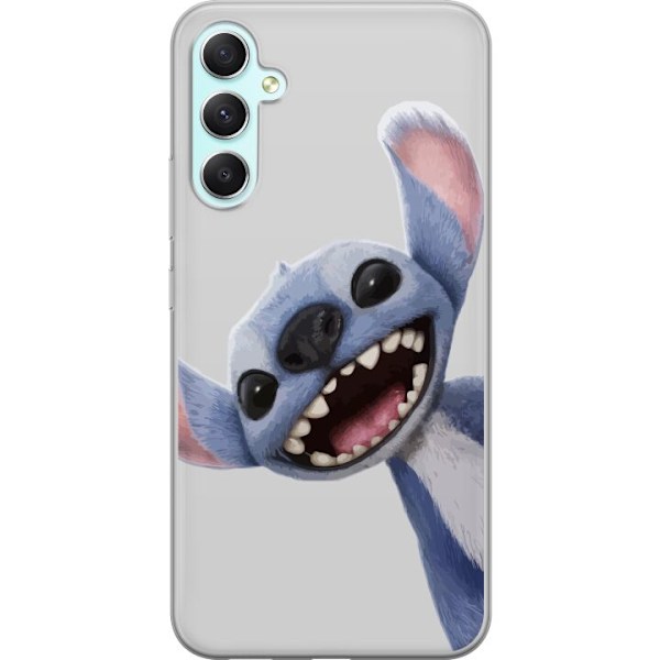 Samsung Galaxy A34 Genomskinligt Skal Stitch i Fart – Kawaii Design för Fans & Barn