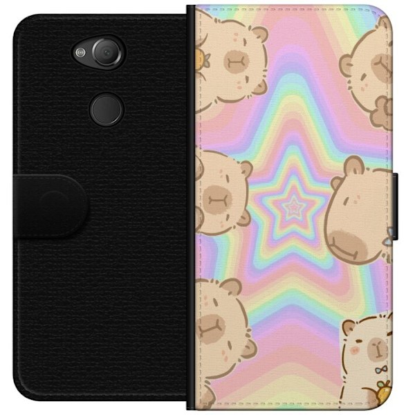 Sony Xperia XA2 Tegnebogsetui Kawaii Capybara Galaxy Sød Anim