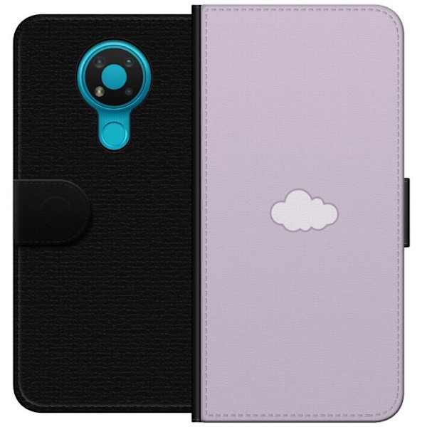 Nokia 3.4 Tegnebogsetui Lilla Sky - minimalistisk sky på lill
