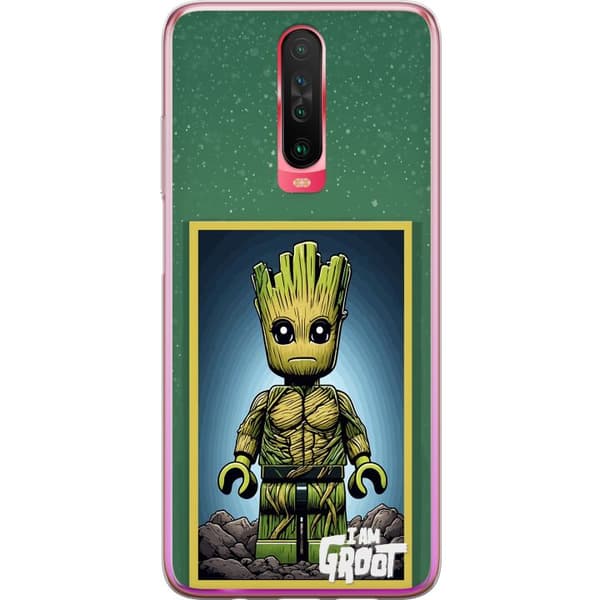Kompatibelt Mobildeksel til Xiaomi Redmi K30 Robot med röda ögon grå