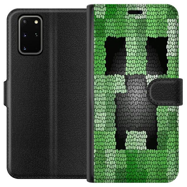 Samsung Galaxy S20+ Lompakkokotelo Creeper / Minecraft