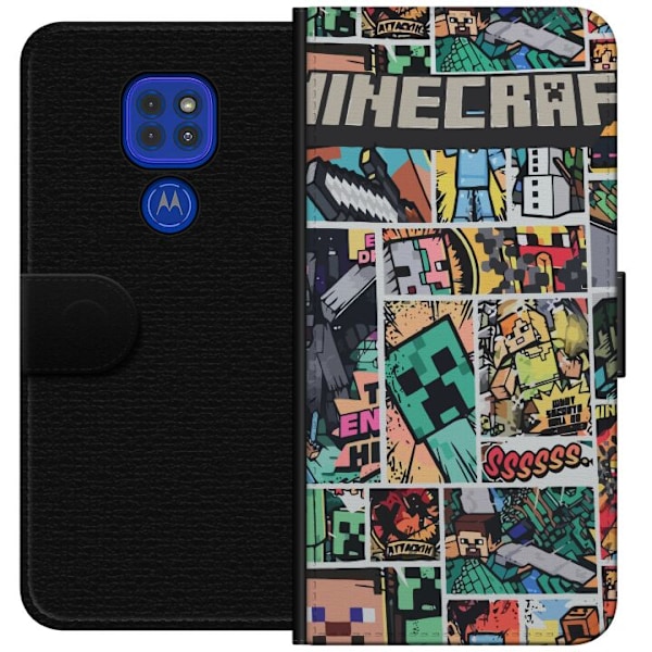 Motorola Moto G9 Play Lompakkokotelo Minecraft Taide
