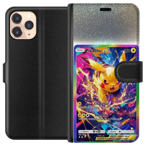 Kompatibel Tegnebogsetui til Apple iPhone 11 Pro Pikachu gul